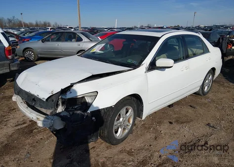 2006 Honda Accord 2.4 Ex z USA, uszkodzony, nr VIN 1HGCM56786A119941